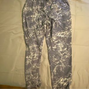 Baccini Grey Marble Print Drawstring Tapered Pants Size 12